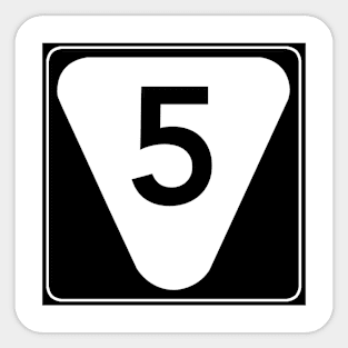 Route 5 Highway Sign Sticker